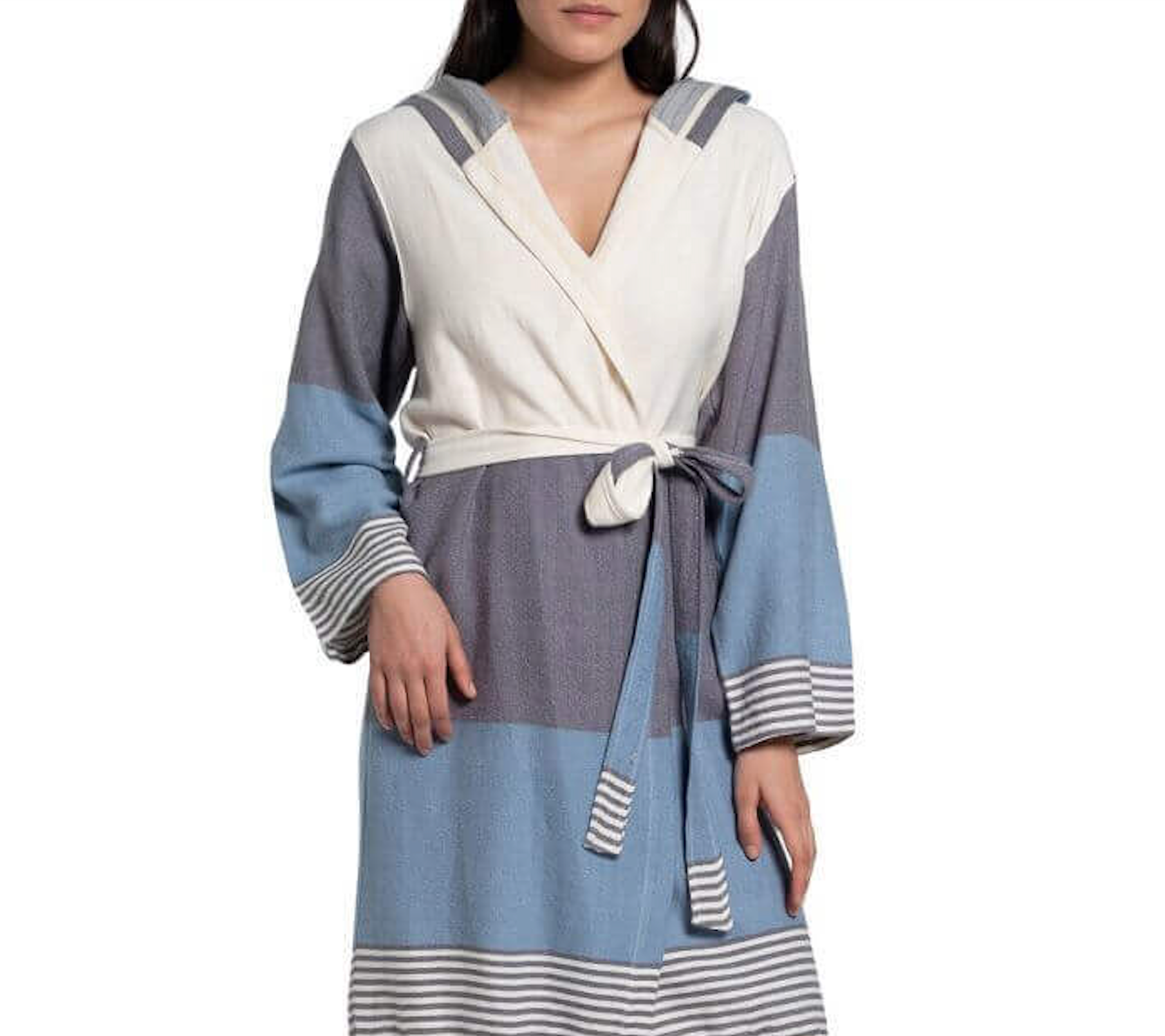 MULTI COLOR ROBE WITH HOOD in color made of 100% Turkish cotton Turkish Towel by buldano in Turkey