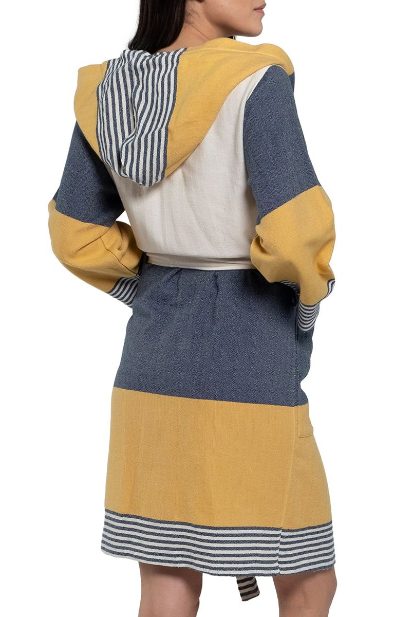 MULTI COLOR ROBE WITH HOOD in color made of 100% Turkish cotton Turkish Towel by buldano in Turkey
