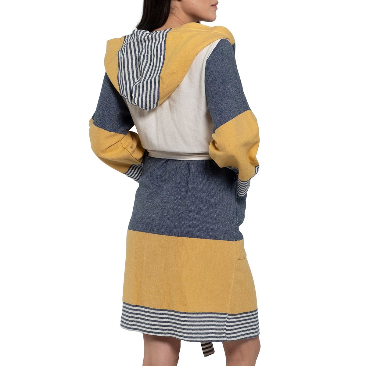 MULTI COLOR ROBE WITH HOOD in color made of 100% Turkish cotton Turkish Towel by buldano in Turkey