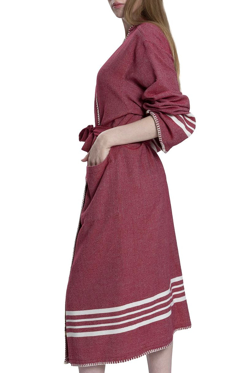FARMHOUSE PREMIUM KIMONO ROBE in color made of 100% Turkish cotton Turkish Towel by buldano in Turkey