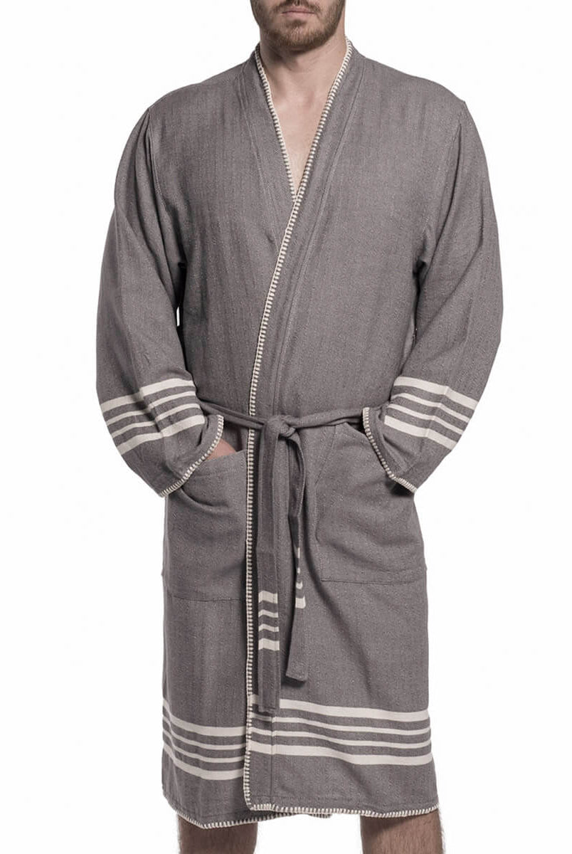 FARMHOUSE PREMIUM KIMONO ROBE in color made of 100% Turkish cotton Turkish Towel by buldano in Turkey