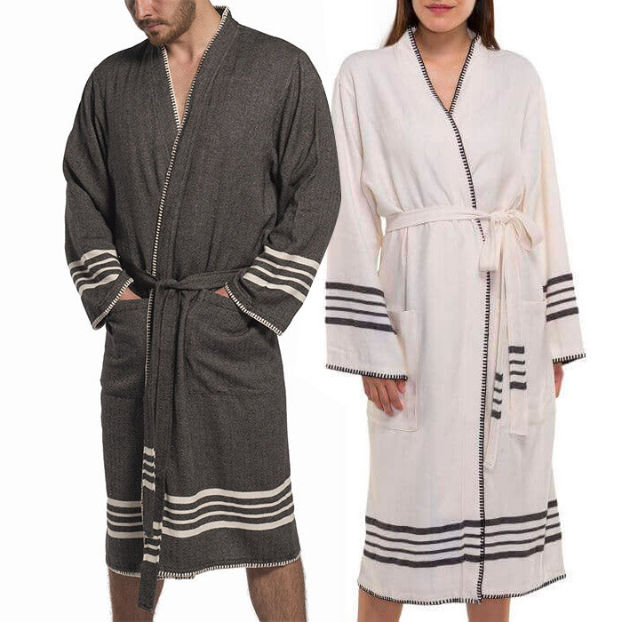 FARMHOUSE PREMIUM KIMONO ROBE in color made of 100% Turkish cotton Turkish Towel by buldano in Turkey