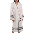 FARMHOUSE PREMIUM KIMONO ROBE in Natural Black color made of 100% Turkish cotton Turkish Towel by buldano in Turkey