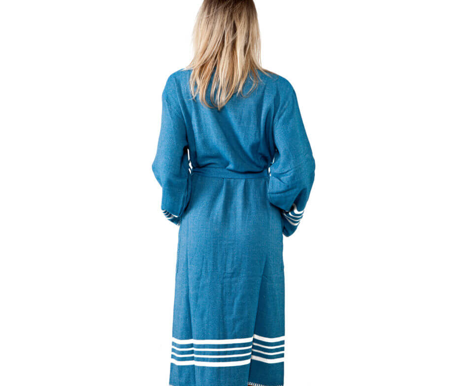 FARMHOUSE PREMIUM KIMONO ROBE in color made of 100% Turkish cotton Turkish Towel by buldano in Turkey