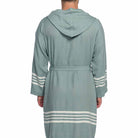 SHORT ROBE WITH HOOD in color made of 100% Turkish cotton Turkish Towel by buldano in Turkey
