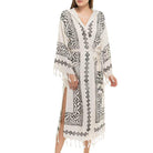 HAND PRINTED ROBE in BLACK color made of 100% Turkish cotton Turkish Towel by buldano in Turkey