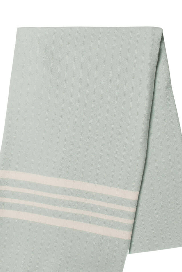 Farm House Turkish Towel without Fringe in Mint color made of 100% Turkish cotton by buldano in Turkey