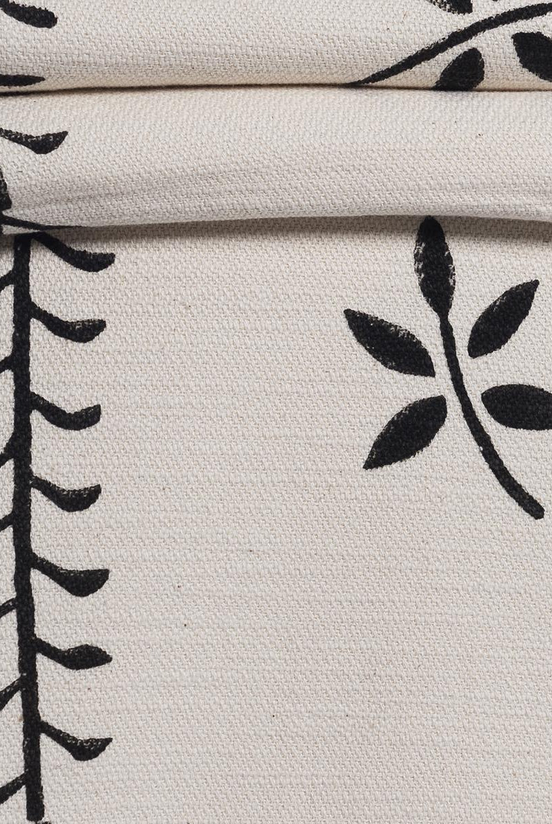 Hand Printed Linen Cotton Blend Throw in color made of 100% Turkish cotton Throw by buldano in Turkey
