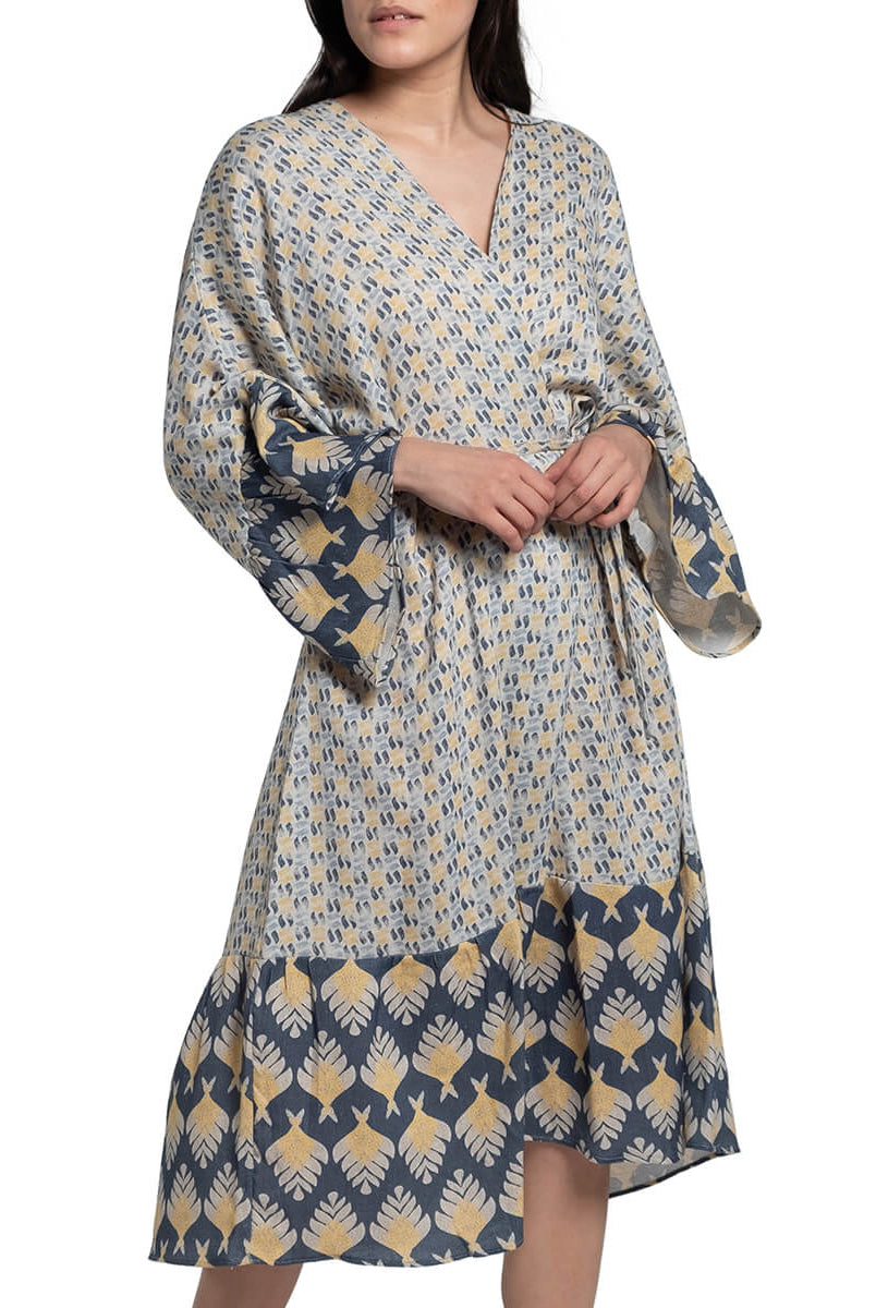 Printed Kimono Robe in color made of 100% Turkish cotton Turkish Towel Robe by buldano in Turkey