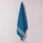 Farm House Turkish Towel with Fringes in Petrol Blue color made of 100% Turkish cotton by buldano in Turkey