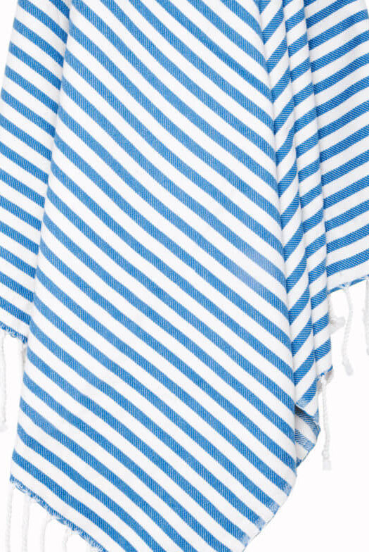 Striped Turkish Towel in Blue color made of 100% Turkish cotton Turkish Towel by buldano in Turkey