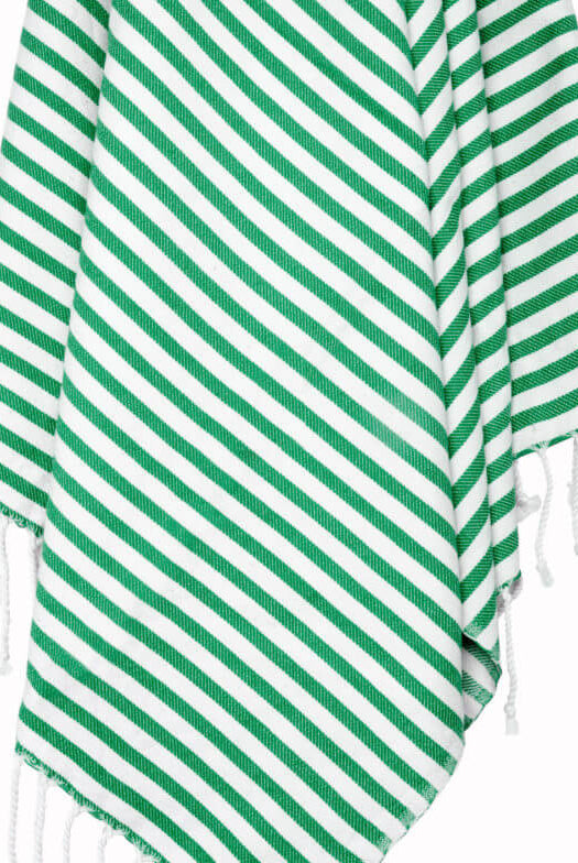 Striped Turkish Towel in Green color made of 100% Turkish cotton Turkish Towel by buldano in Turkey