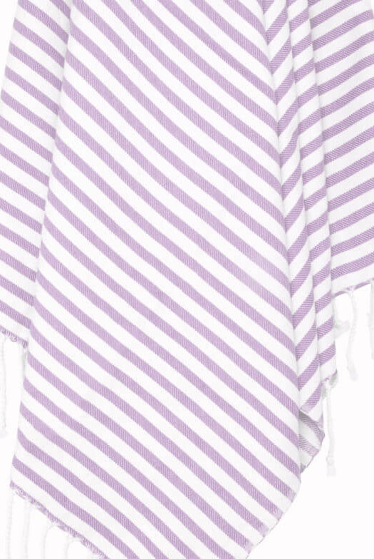 Striped Turkish Towel in Lilac color made of 100% Turkish cotton Turkish Towel by buldano in Turkey