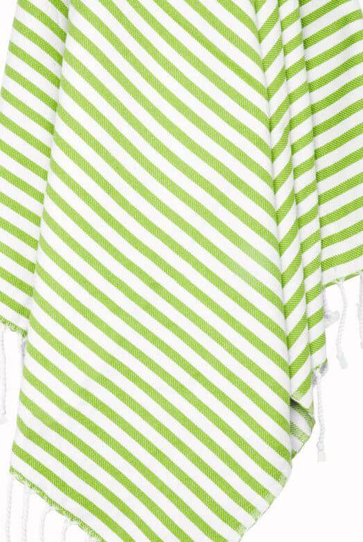 Striped Turkish Towel in Lime Green color made of 100% Turkish cotton Turkish Towel by buldano in Turkey