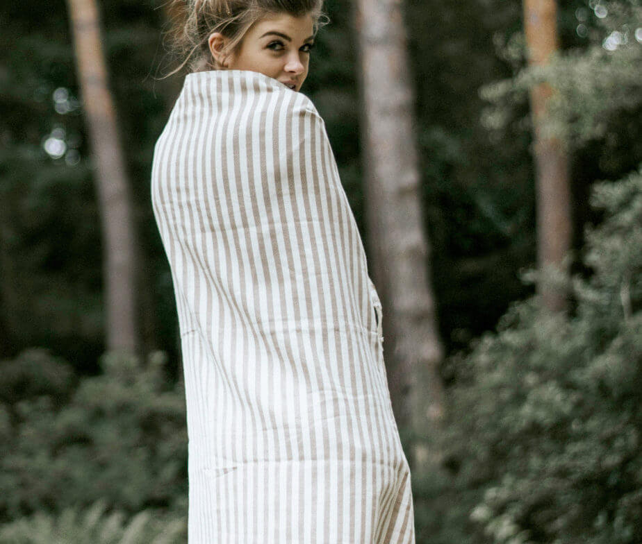 Striped Turkish Towel in color made of 100% Turkish cotton Turkish Towel by buldano in Turkey