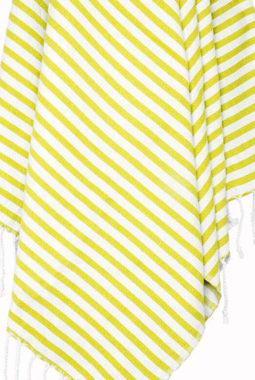 Striped Turkish Towel in Yellow color made of 100% Turkish cotton Turkish Towel by buldano in Turkey