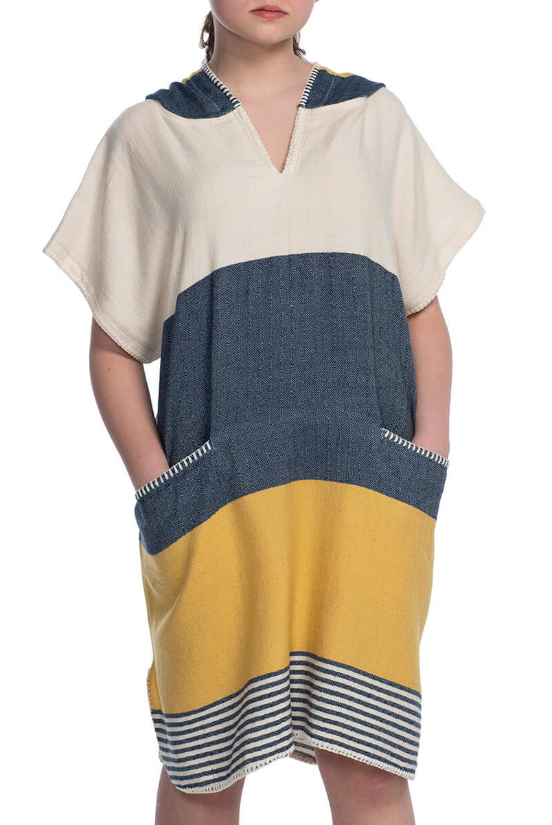 Multi Color Cover Up, Poncho in color made of 100% Turkish cotton Poncho by buldano in Turkey