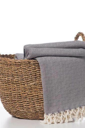 Diamond Weave Throw / Blanket in color made of 100% Turkish cotton Throw by buldano in Turkey