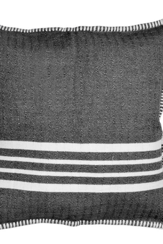 FARMHOUSE PILLOW COVER in Black color made of 100% Turkish cotton Pillow Cover by buldano in Turkey