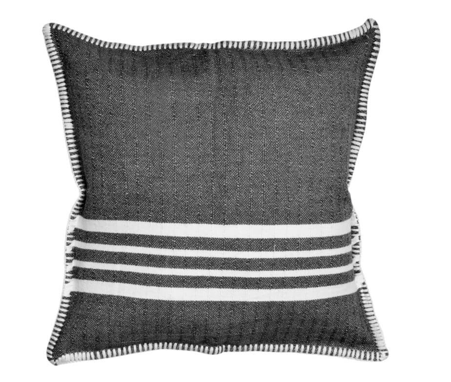 FARMHOUSE PILLOW COVER in Black color made of 100% Turkish cotton Pillow Cover by buldano in Turkey