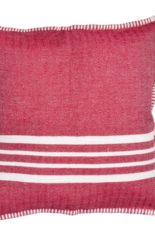 FARMHOUSE PILLOW COVER in Burgundy color made of 100% Turkish cotton Pillow Cover by buldano in Turkey