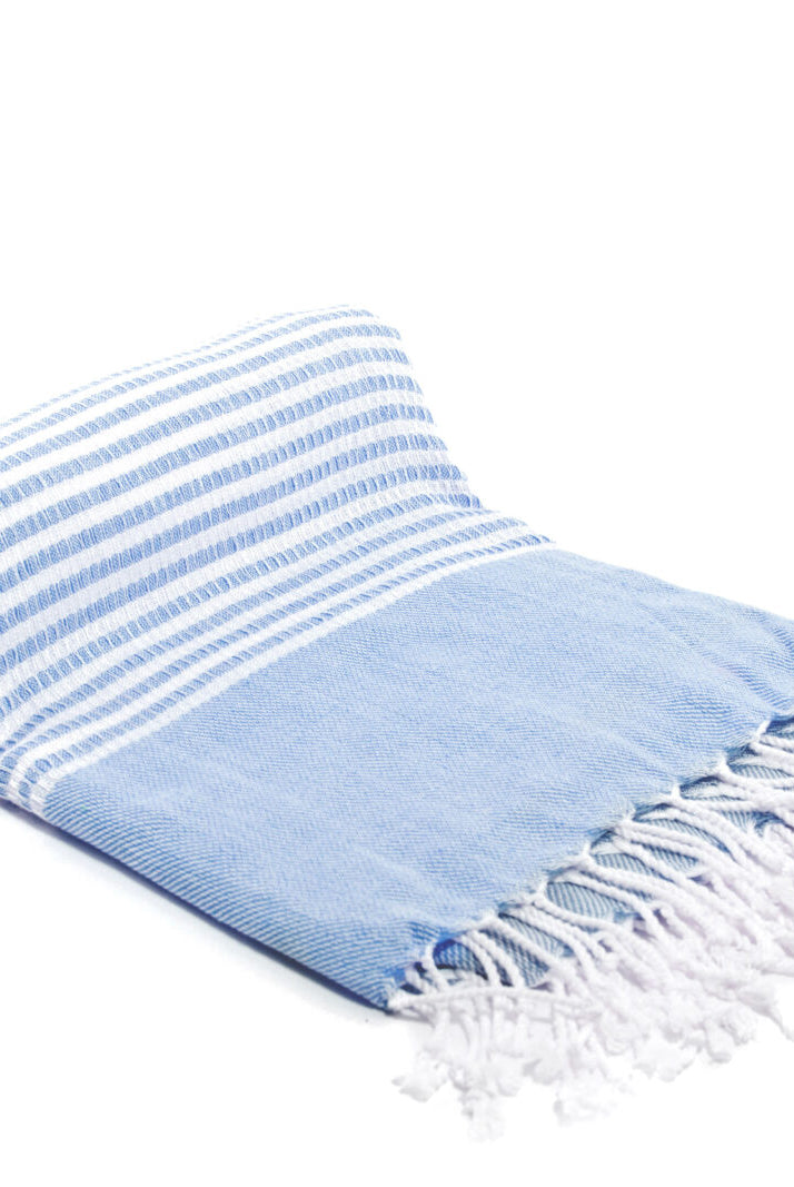 Turkish Towel - SAMPLE SALE in Blue color made of 100% Turkish cotton Turkish Towel by buldano in Turkey