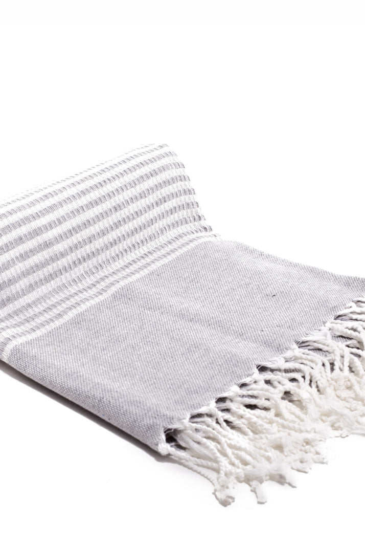 Turkish Towel - SAMPLE SALE in Light Grey color made of 100% Turkish cotton Turkish Towel by buldano in Turkey