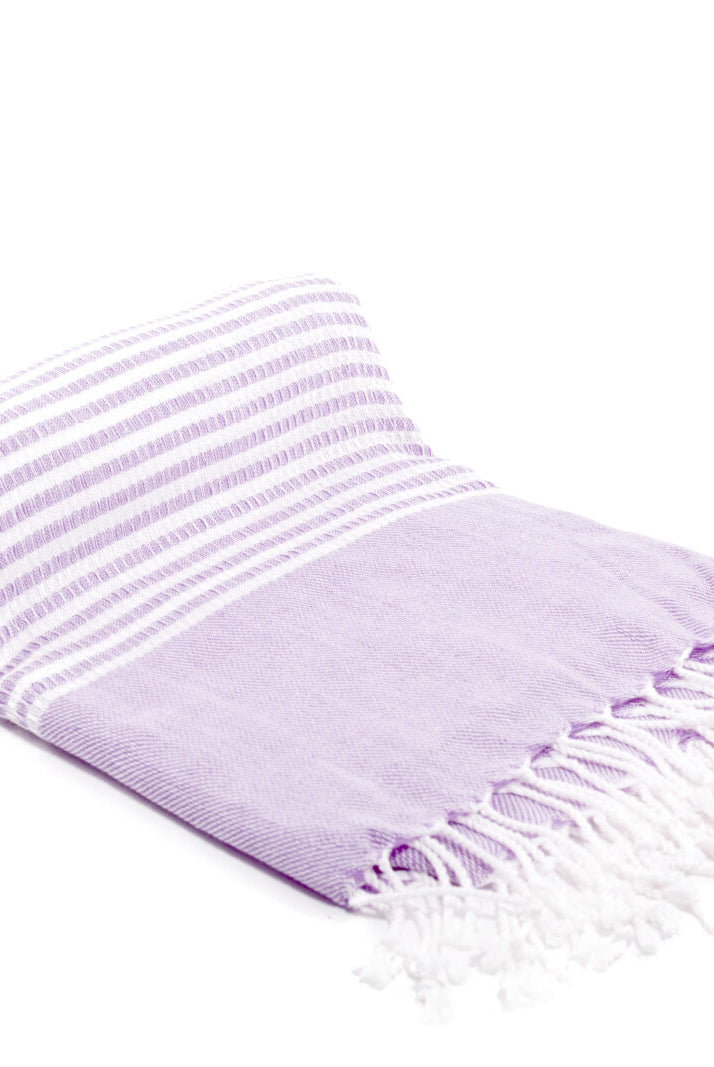 Turkish Towel - SAMPLE SALE in Lilac color made of 100% Turkish cotton Turkish Towel by buldano in Turkey