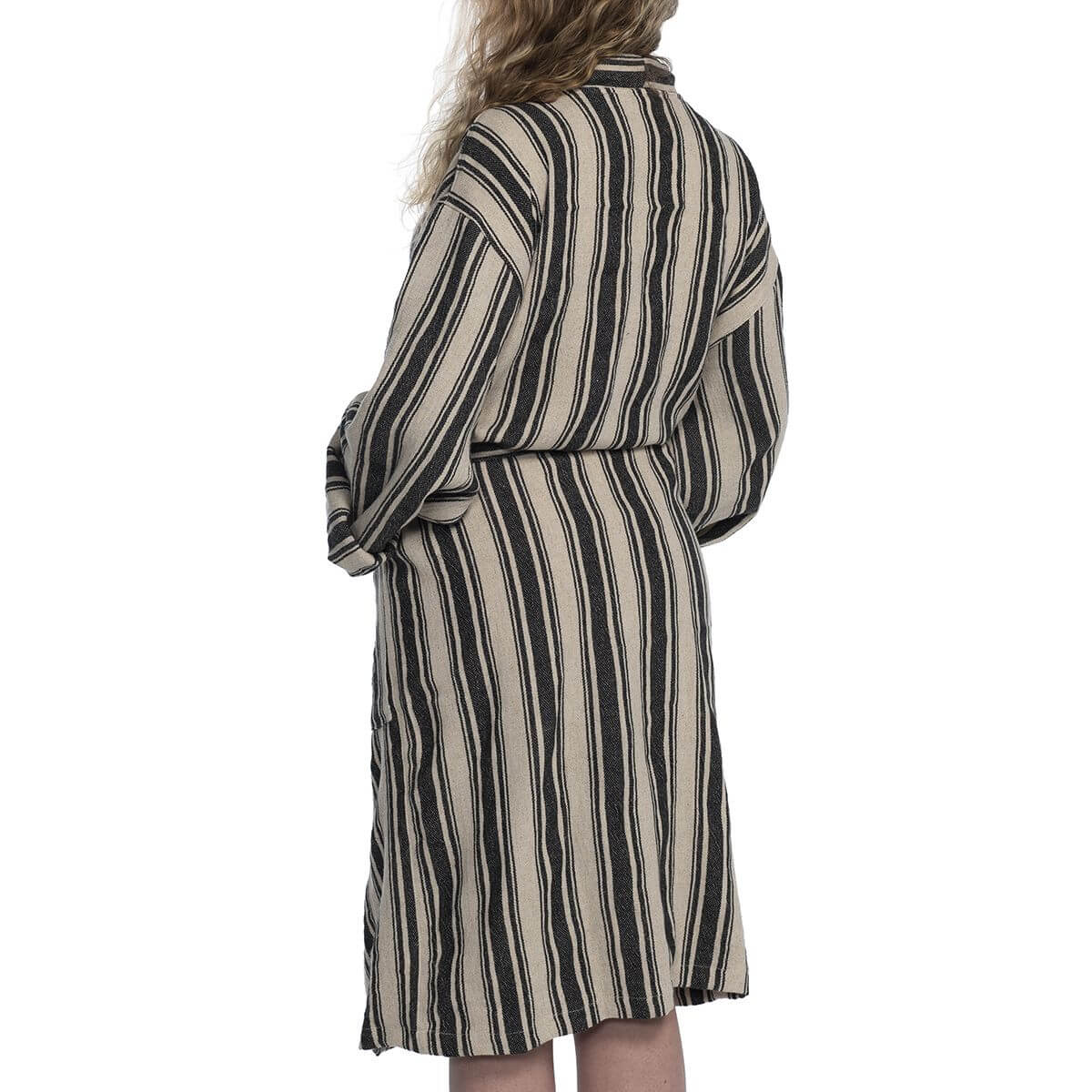 COTTON LINEN BLEND KIMONO COLLAR UNISEX ROBE in color made of 100% Turkish cotton Turkish Towel by buldano in Turkey