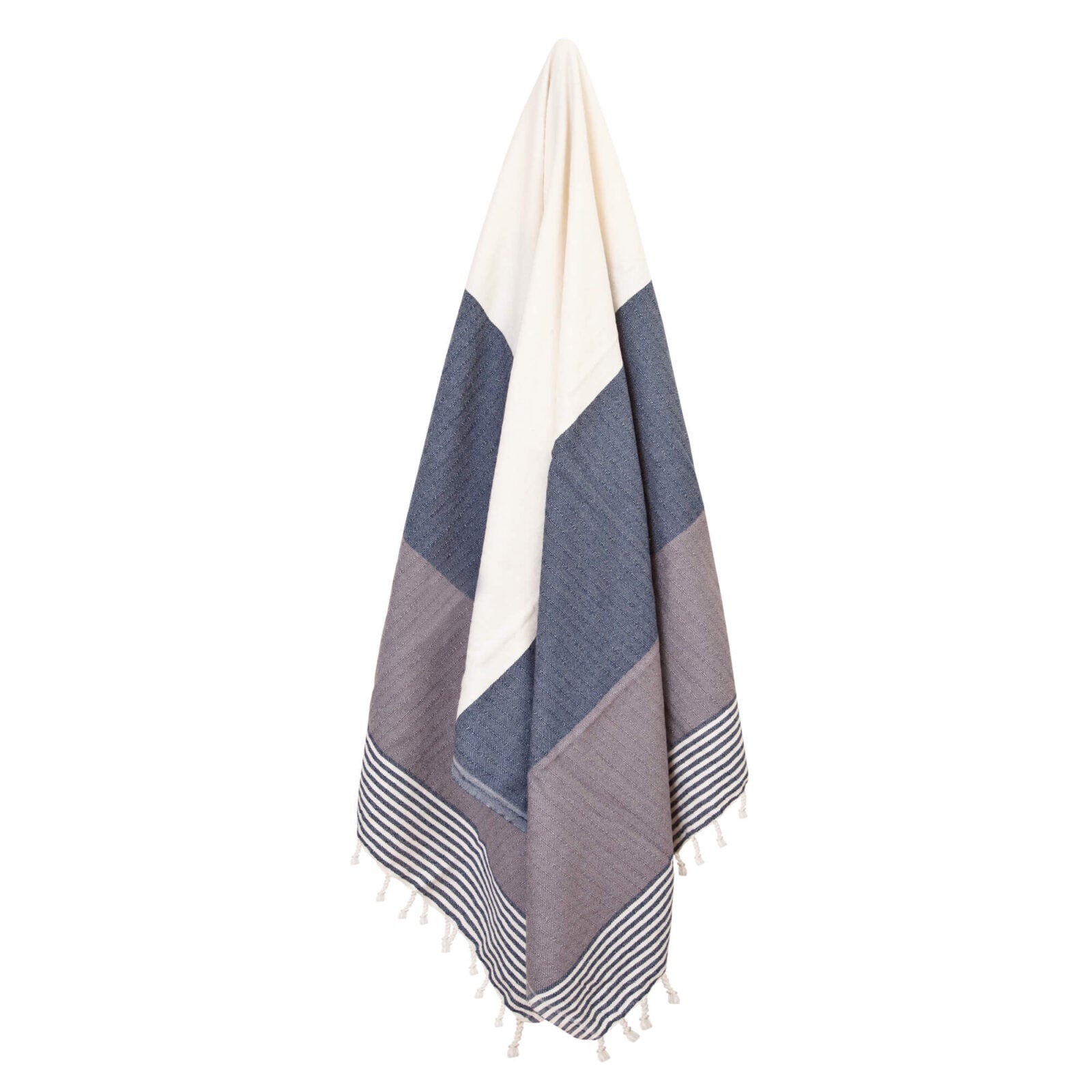 Multi Color Turkish Towel in Navy Dark Grey Natural color made of 100% Turkish cotton by buldano in Turkey