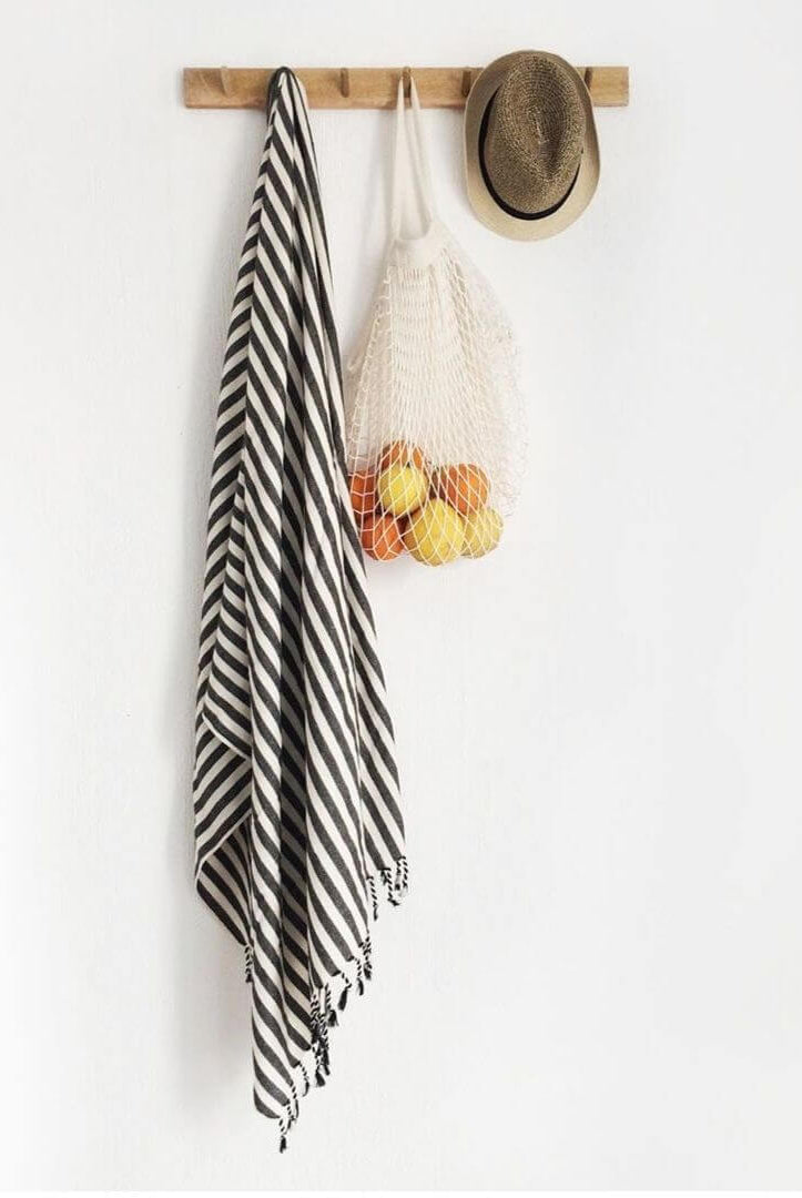 Vertical Striped Turkish Towel With Fringe in color made of 100% Turkish cotton Turkish Towel by buldano in Turkey