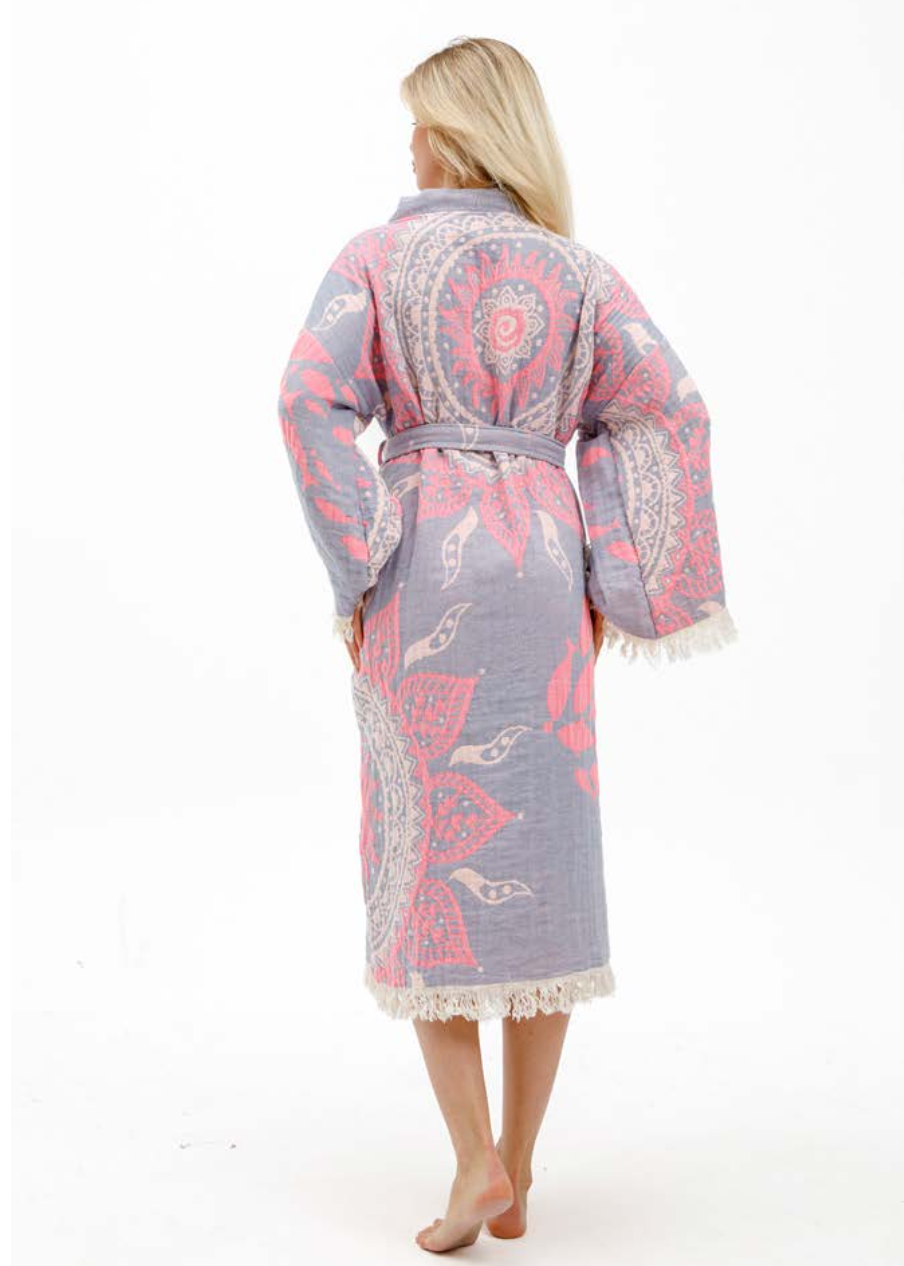 Boho Kimono in color made of 100% Turkish cotton Kimono by buldano in Turkey