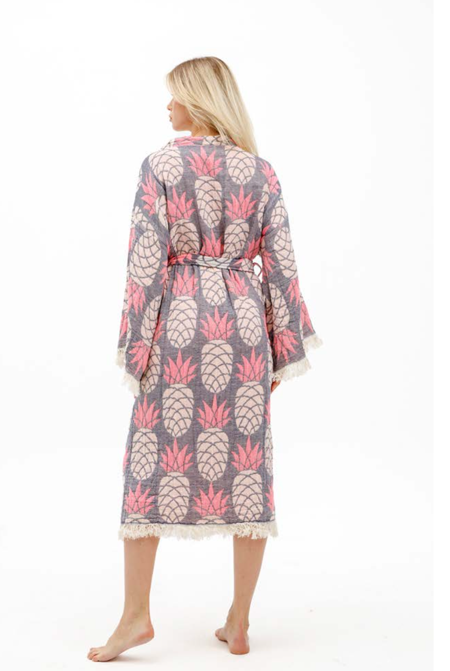 Pineapple Kimono in color made of 100% Turkish cotton Kimono by buldano in Turkey