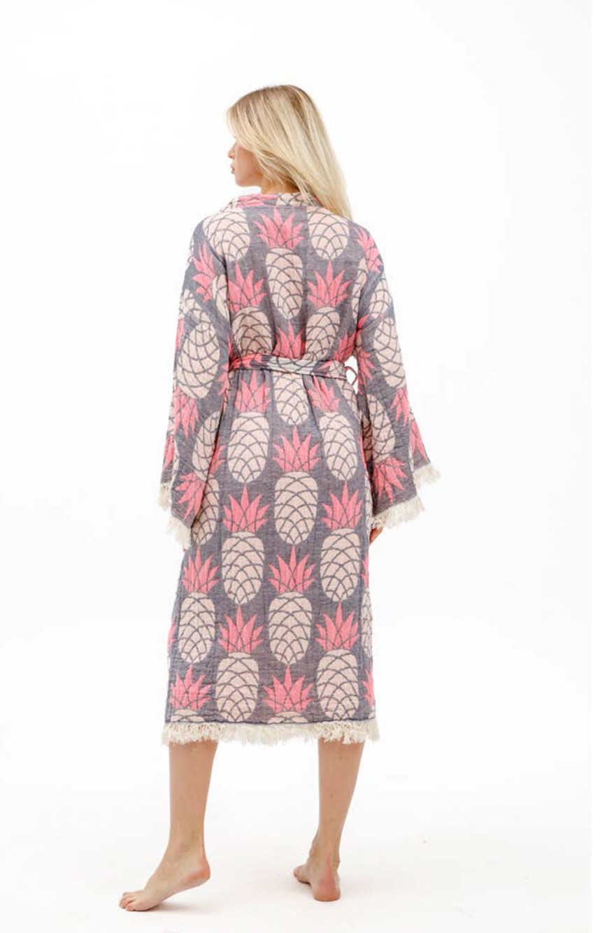 Pineapple Kimono in color made of 100% Turkish cotton Kimono by buldano in Turkey