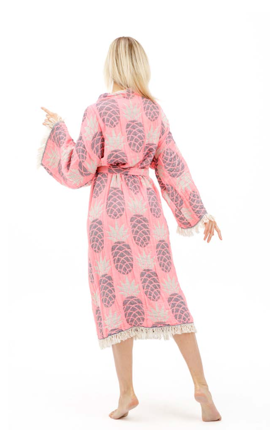 Pineapple Kimono in color made of 100% Turkish cotton Kimono by buldano in Turkey