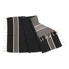 NAPKIN SIZE TURKISH TEA TOWEL in Black color made of 100% Turkish cotton Turkish Towel by buldano in Turkey