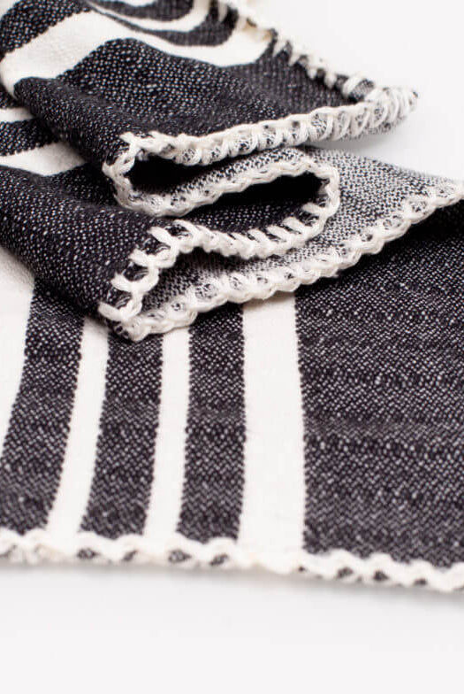 FARMHOUSE HAND TOWEL , WITHOUT FRINGES ( SET OF 2 ) in color made of 100% Turkish cotton Turkish Towel by buldano in Turkey