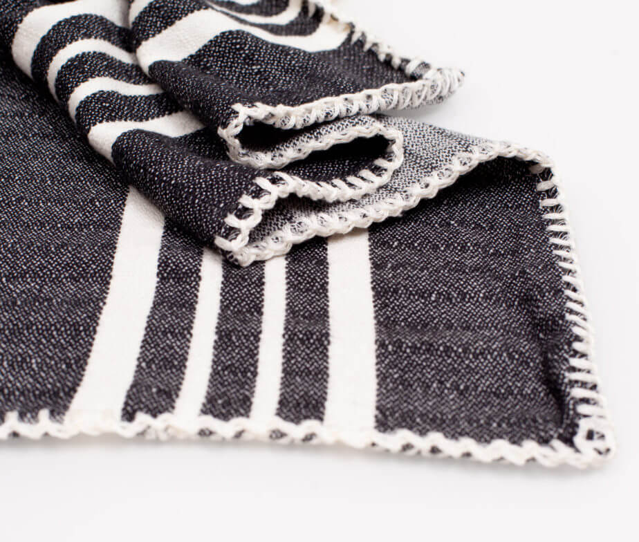 FARMHOUSE HAND TOWEL , WITHOUT FRINGES ( SET OF 2 ) in color made of 100% Turkish cotton Turkish Towel by buldano in Turkey