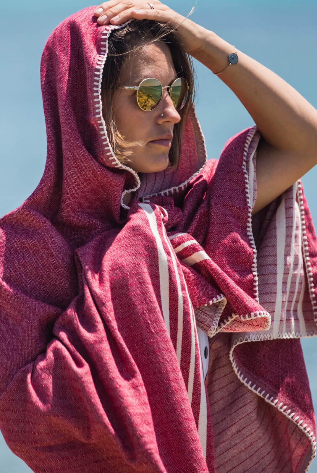 Farm House Turkish Towel without Fringe in color made of 100% Turkish cotton by buldano in Turkey