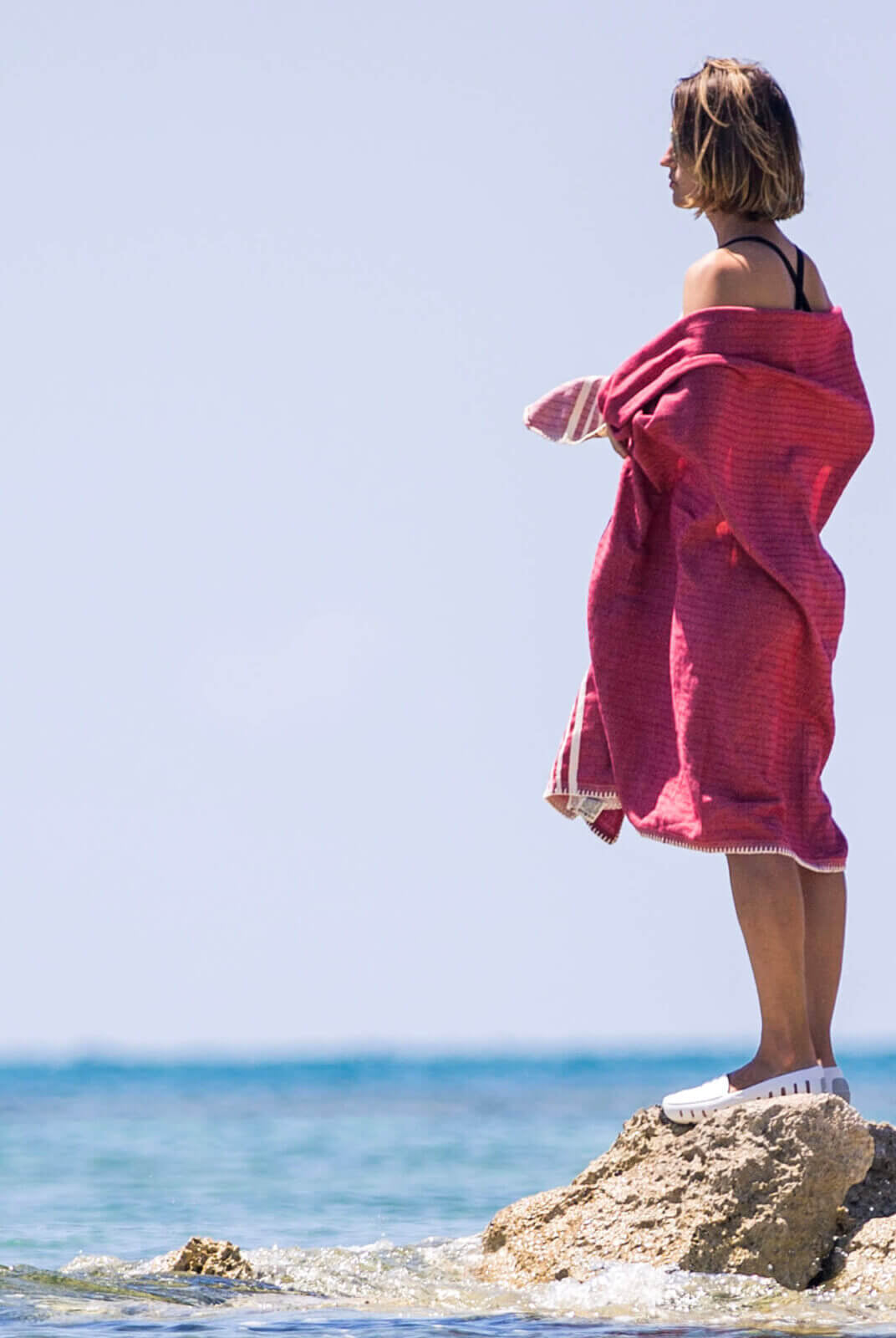 Farm House Turkish Towel without Fringe in color made of 100% Turkish cotton by buldano in Turkey