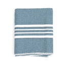 Farm House Turkish Towel without Fringe in Air Blue color made of 100% Turkish cotton by buldano in Turkey