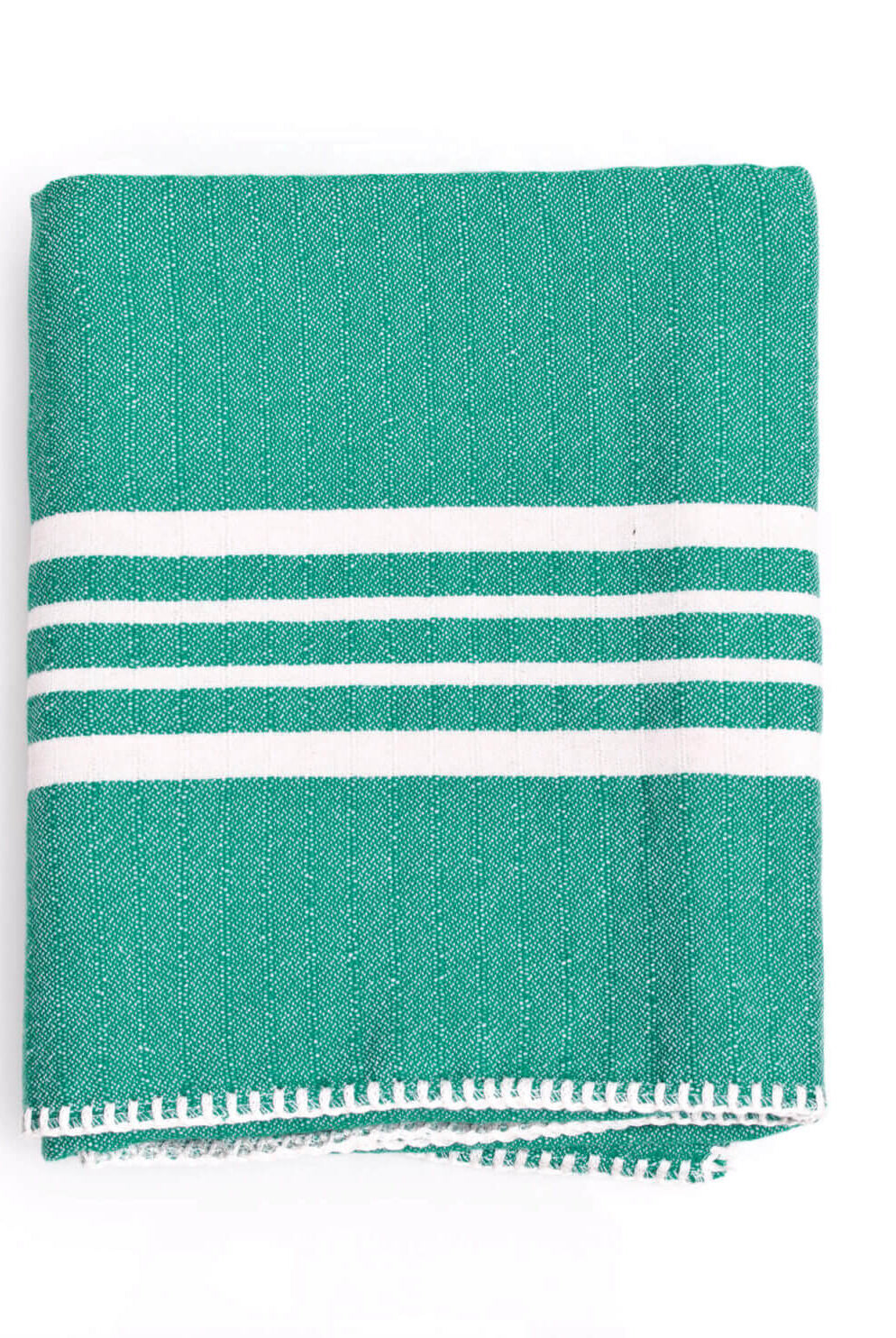 Farm House Turkish Towel without Fringe in Fanfare Green color made of 100% Turkish cotton by buldano in Turkey