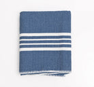 Farm House Turkish Towel without Fringe in Navy color made of 100% Turkish cotton by buldano in Turkey