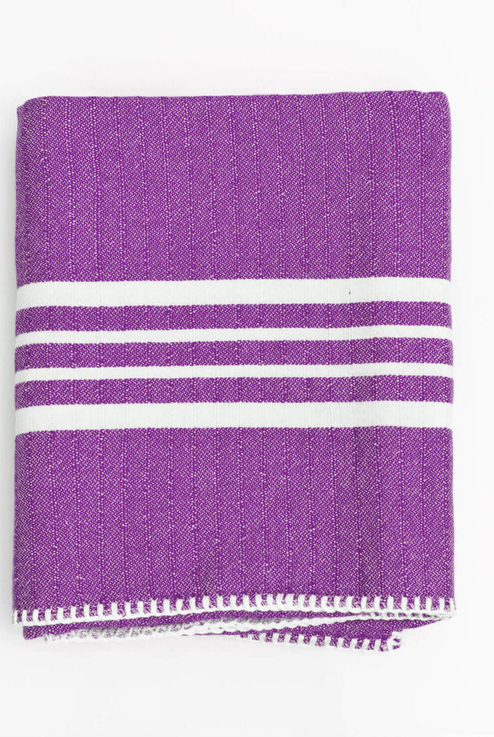 Farm House Turkish Towel without Fringe in Purple color made of 100% Turkish cotton by buldano in Turkey