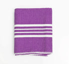 Farm House Turkish Towel without Fringe in Purple color made of 100% Turkish cotton by buldano in Turkey