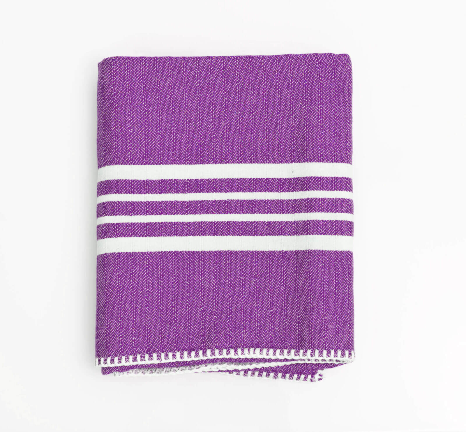Farm House Turkish Towel without Fringe in Purple color made of 100% Turkish cotton by buldano in Turkey
