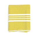 Farm House Turkish Towel without Fringe in Yellow color made of 100% Turkish cotton by buldano in Turkey