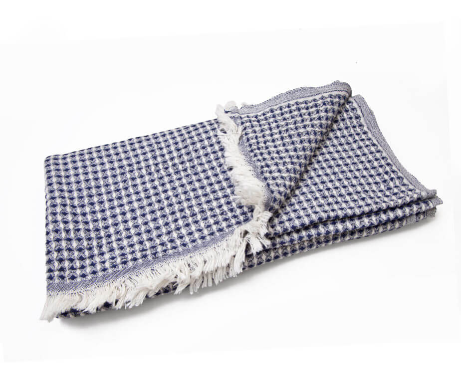 Super Soft Waffle Turkish Towel in Navy color made of 100% Turkish cotton Turkish Towel by buldano in Turkey