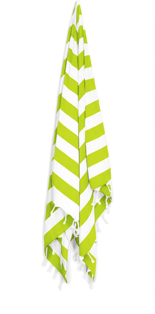 BOLD STRIPED PREMIUM TURKISH TOWEL in Lime Green color made of 100% Turkish cotton by buldano in Turkey