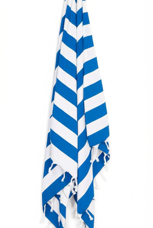 BOLD STRIPED PREMIUM TURKISH TOWEL in Blue color made of 100% Turkish cotton by buldano in Turkey